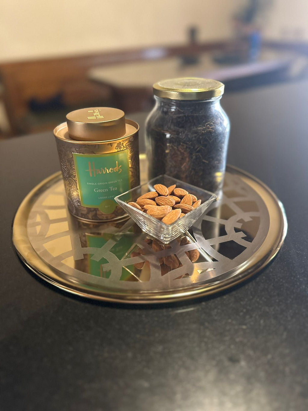 Złota Taca BioGeometry – Zestaw 2 Sztuk