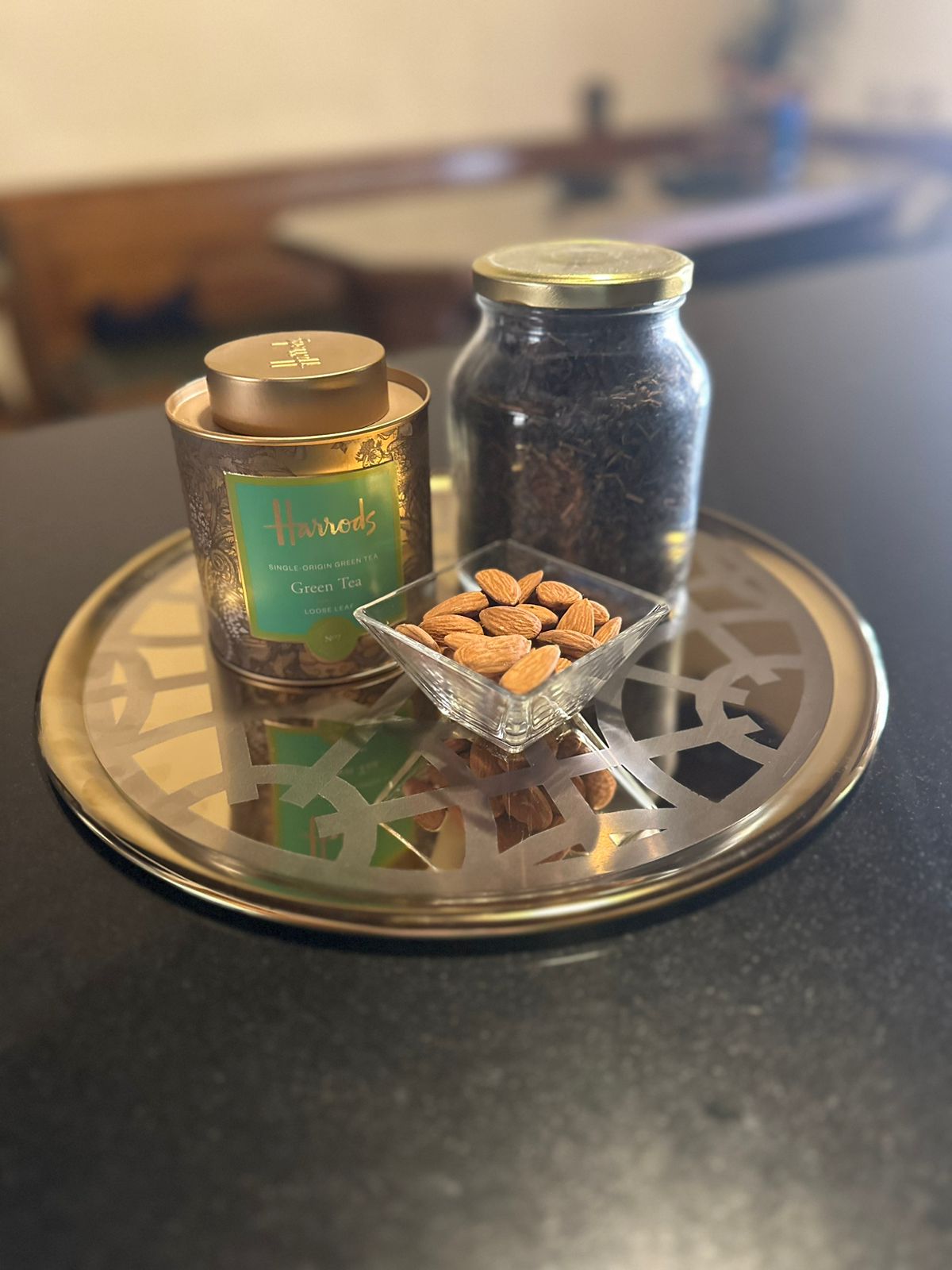 Złota Taca BioGeometry – Zestaw 2 Sztuk